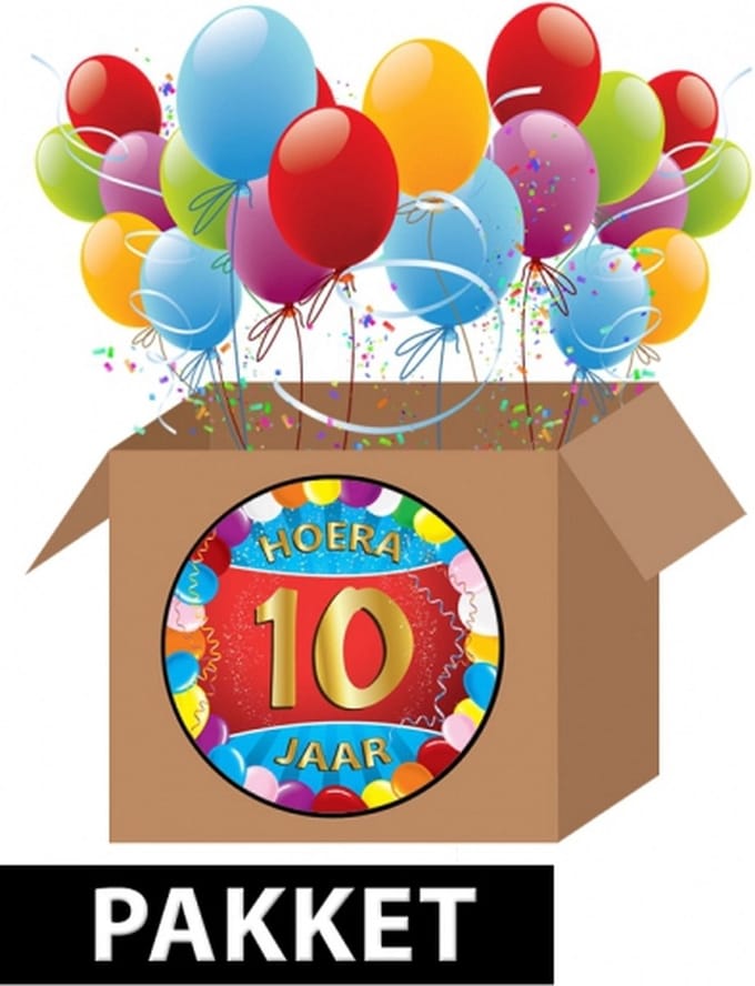 10 jaar versiering voordeel pakket - verjaardag