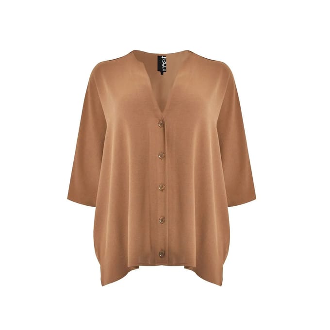 V-hals Blouse in Crêpe Dames Mat Fashion Airwashed