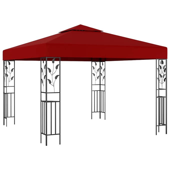 vidaXL - Prieel - 3x3 - m - wijnrood