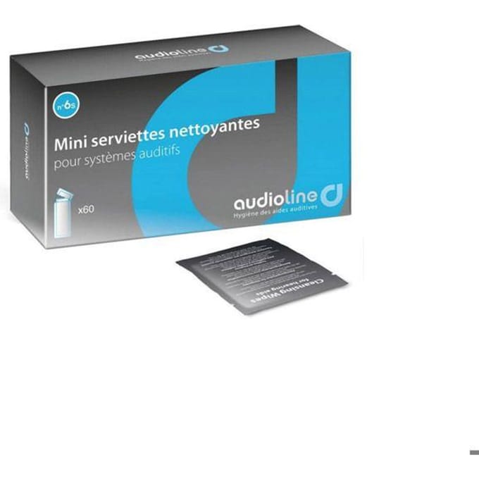 Lingettes nettoyantes entretien Boite de 60 sachets Audioline