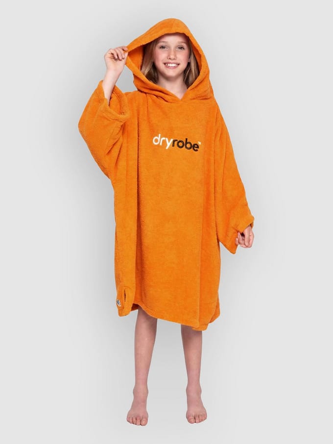 Dryrobe Towel Robe Organic Kids 10-13 Surf Poncho oranje