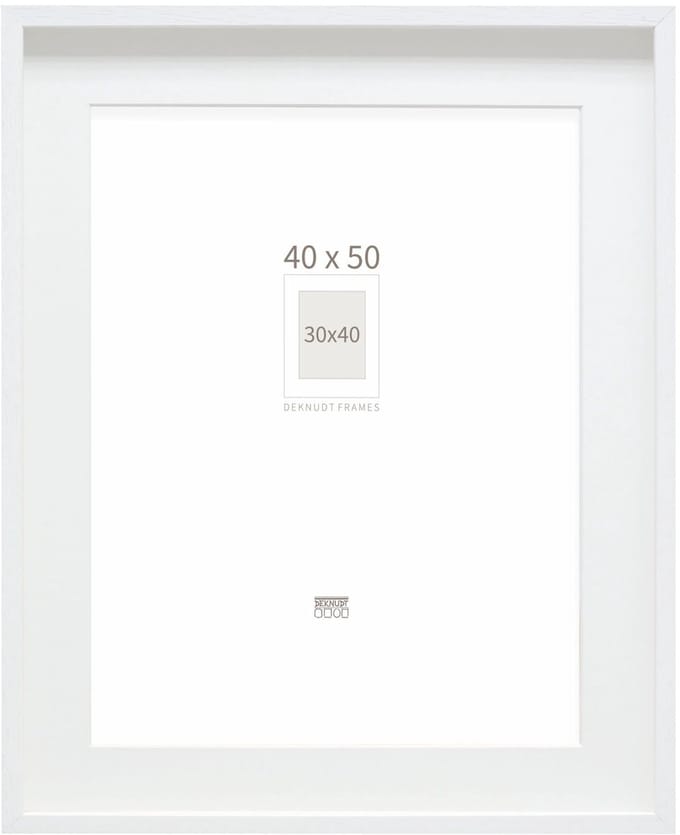 Deknudt Frames Fotolijst - wit met passe-partout - 30x40 / 40x50 cm