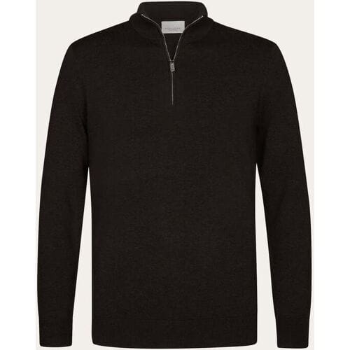 Profuomo - Trui Donkerbruin Profuomo Half Zip Pullovers Donkerbruin Ppxj30002