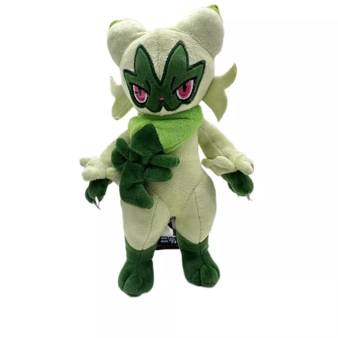 New Leaf Cat Evolution Doll Pokemon Pluche Speelgoed Sprigito Floragato Evolution Meowscarada Pluche pop kinderspeelgoed vakantie cadeau black