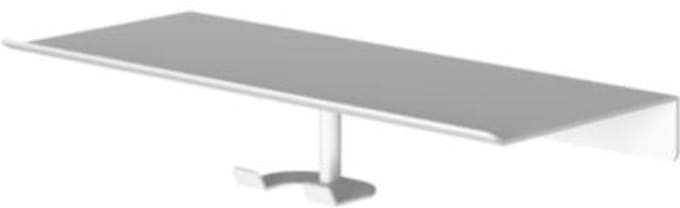 Hotbath &More Shelves - Haak voor Douchewisser - Voor Planchet - Mat Wit