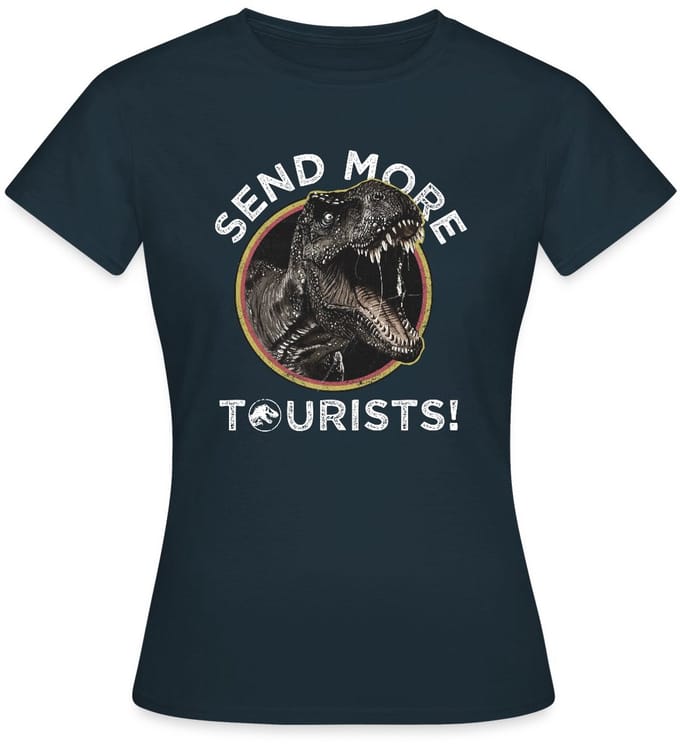 Jurassic Park T-Rex Send More Tourists! T-Shirt Dames