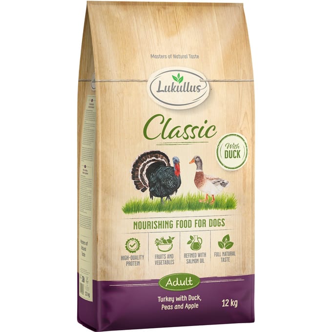 Lukullus Classic Kalkoen & Eend - Dubbelpak: 2 x 12 kg Nieuw Receptuur