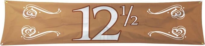 Folat Jubileum banner - 12,5 jaar - goud - feestversiering jubileum