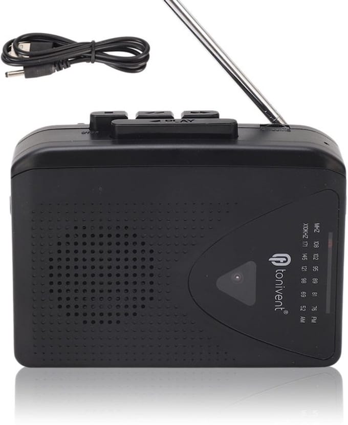 Allecto - Draagbare Cassettespeler - Bluetooth 5.0 - Zwart - Am