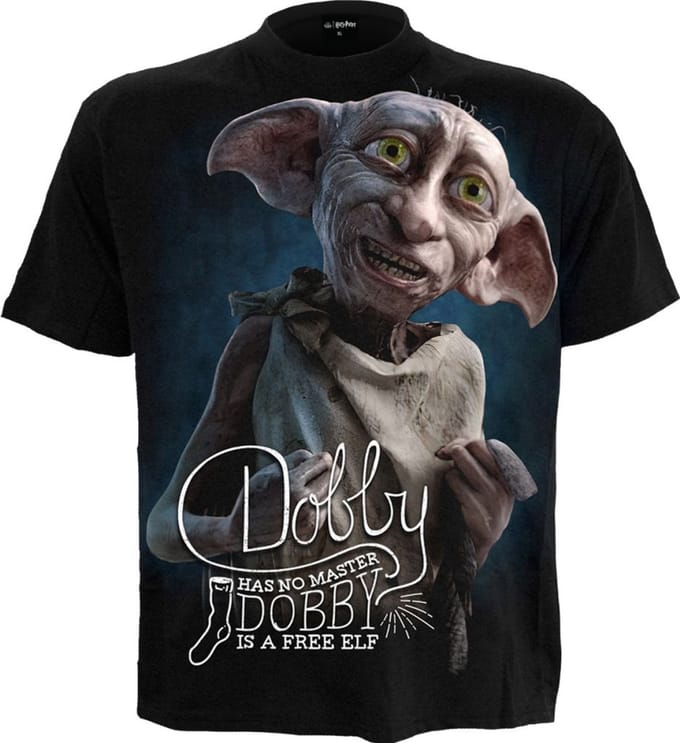 Harry Potter T-shirt - Dobby - S tot XXL - zwart