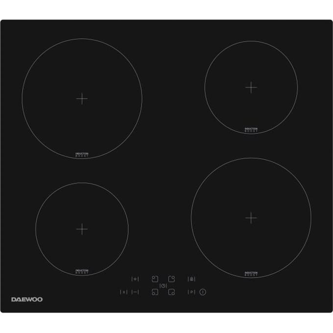 Plaque de cuisson a induction - DAEWOO - 4 foyers - 60 cm - BH6ITF37BNM - Noir