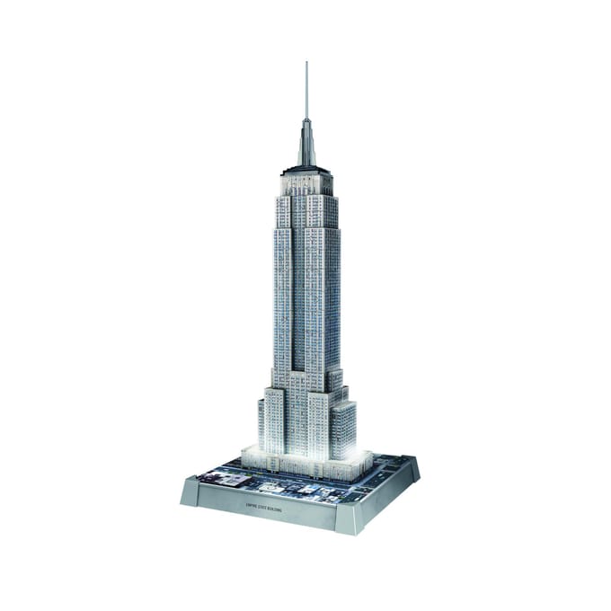 Ravensburger - Iconics: Empire State Building met licht - 3D Puzzel - 216 Stukjes - Bouwset voor kinderen vanaf 10 jaar