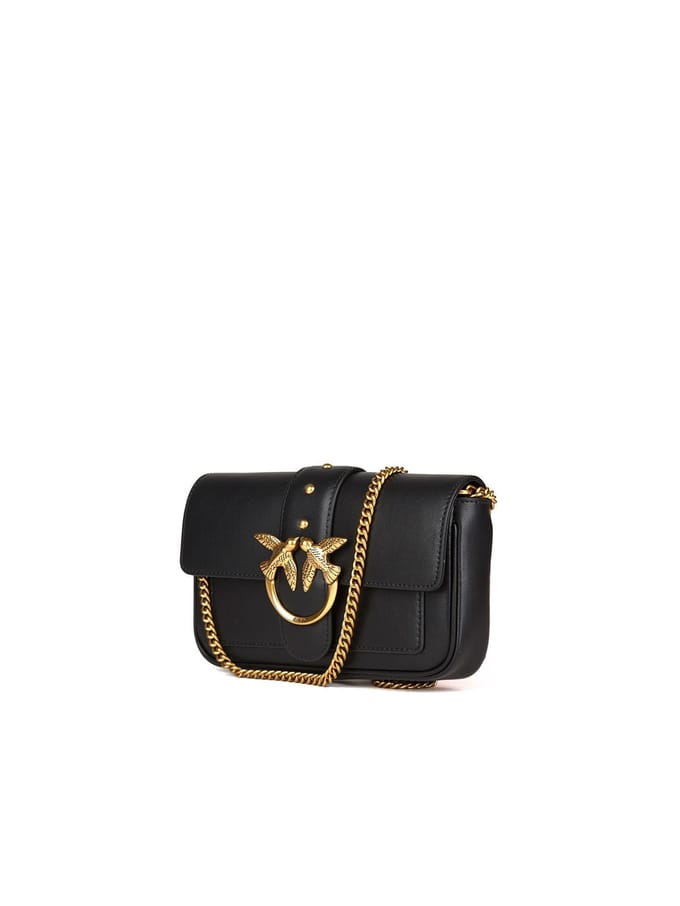 PINKO Schoudertas Love One Pocket C Black - Antique Gold Zwart