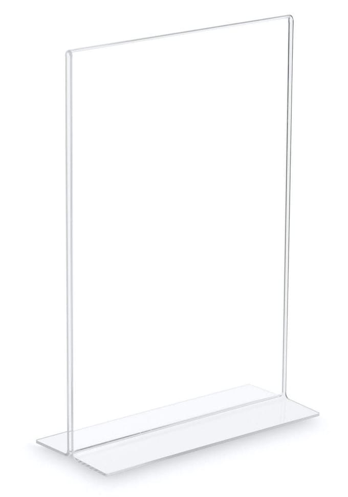 5 x CRYSTAL DISPLAY T-STANDAARD - A4 - Folderhouder - 5 stuks in één set