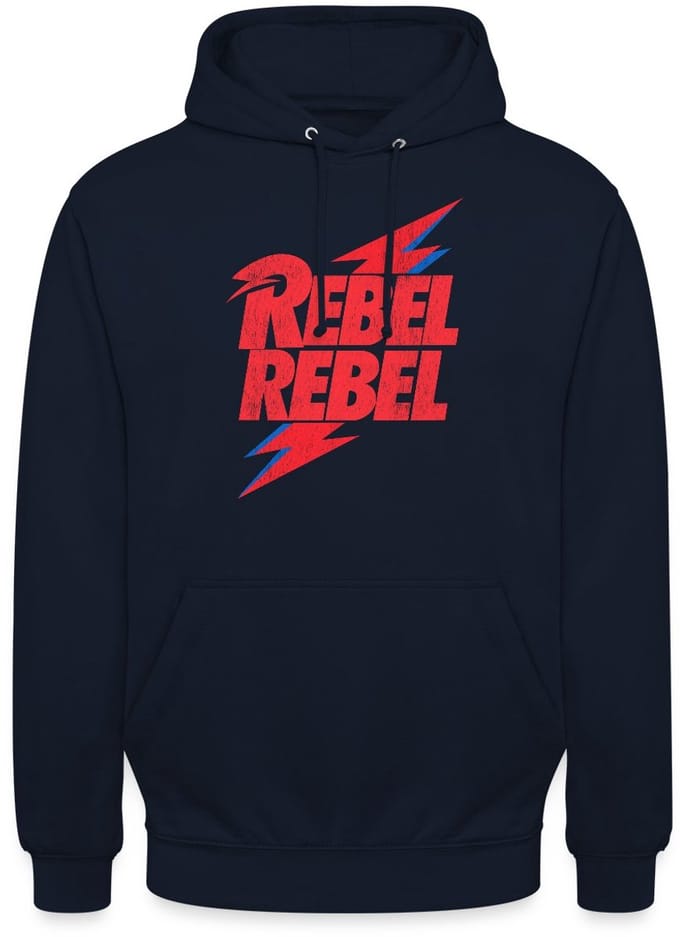 David Bowie Rebel Rebel Met Bliksem Hoodie Unisex
