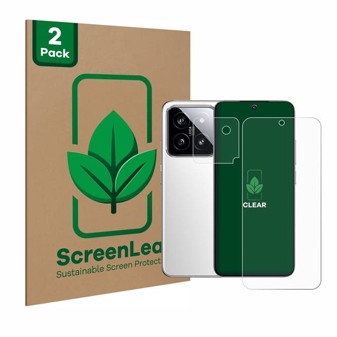 2 Stuks Screenprotector voor Xiaomi 14 (Voor+Camera) - Hoogwaardige Beschermfolie transparant