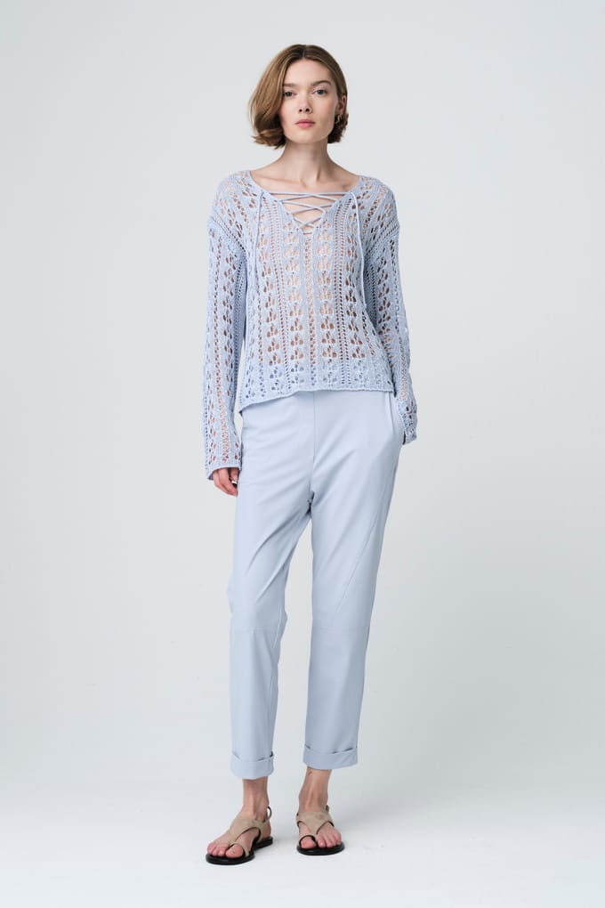 Summer Pullover E25102 | Light Blue - Light Blue / S