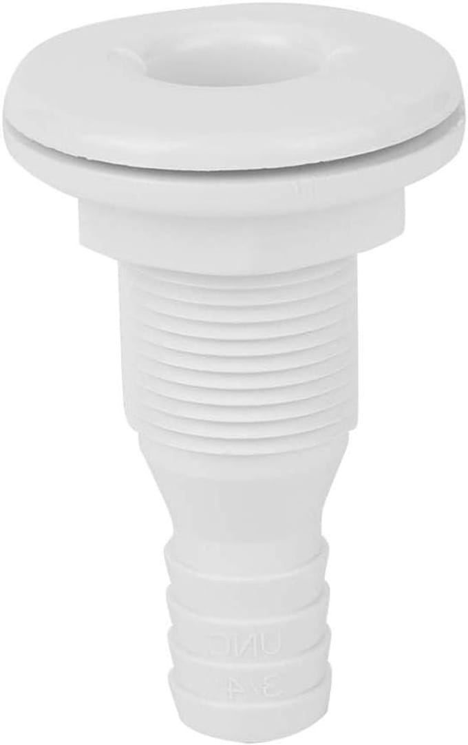Scheepsdoorvoer Fitting - Bootafvoeruitlaat Plug - Afwatering Regelen - ABS Materiaal - 3/4 Inch - Wit