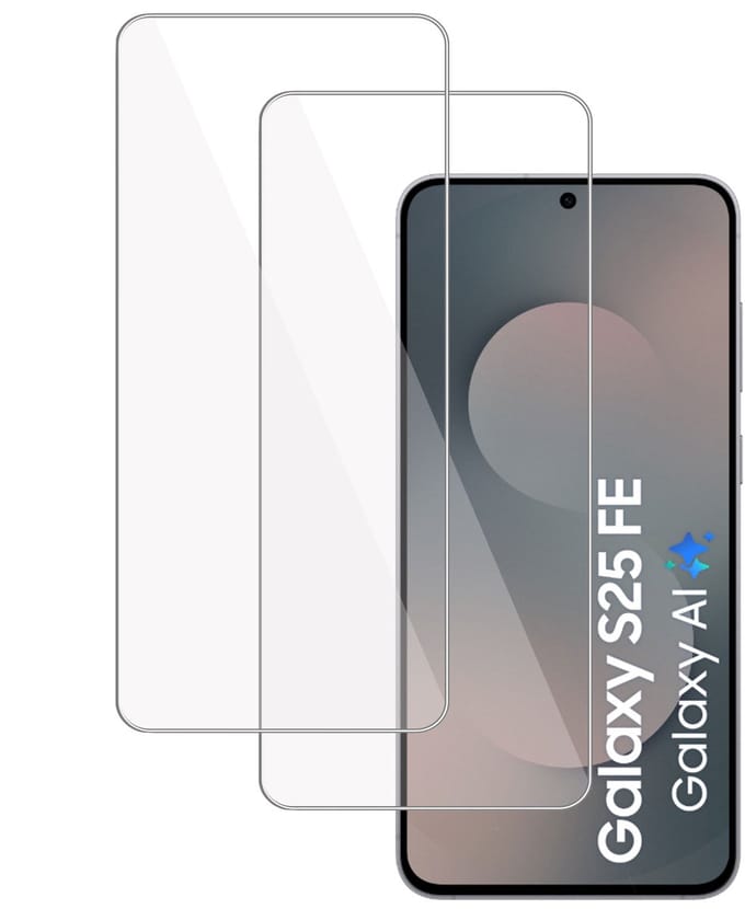2x TechNow Screenprotector geschikt voor Samsung Galaxy S25 FE Screenprotector - Gehard Glas - Rounded - Proteqt+