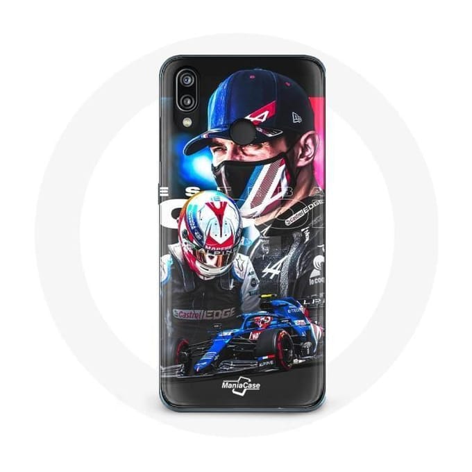 Coque - MANIACASE - Huawei P20 Lite - Formule 1 - Esteban Ocon - Souple Noir