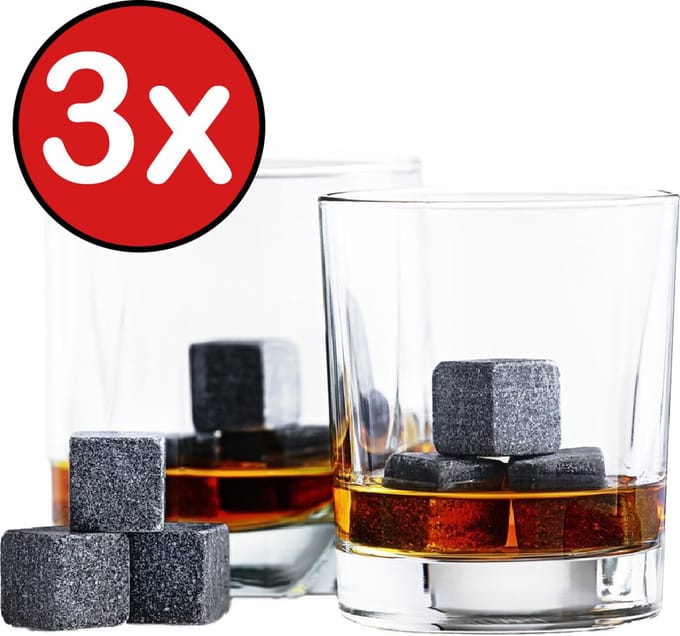 Whiskey Stenen Whiskey Stones Whiskeystenen Luxe Herbuikbare Ijsblokjes - 27 stuks