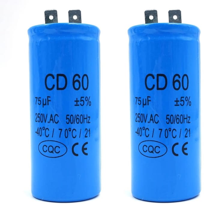 Allecto - Motor Starter Capacitor - 75Uf Capacitor - Ideaal voor