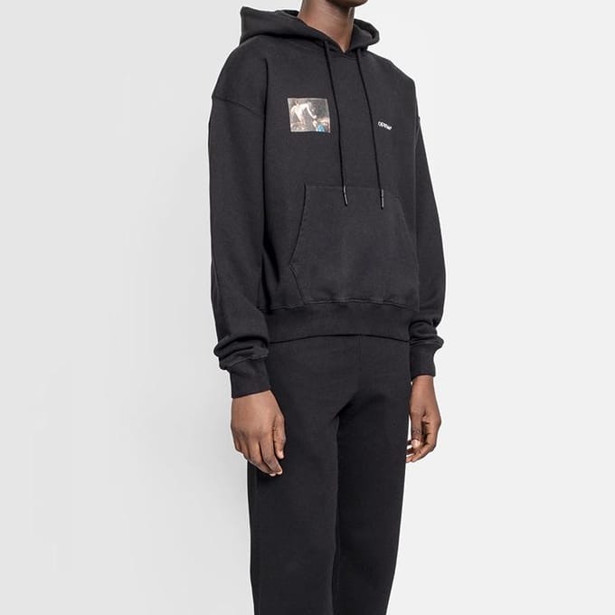 OFF WHITE Caravaggio Engel Over Hoodie OMBB037E20FLE0041010 M gray