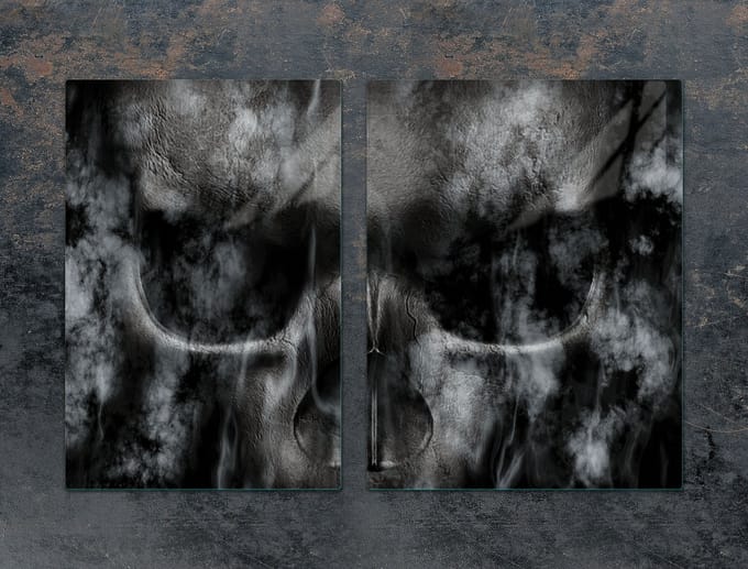 TMK ArtDeko - Snijplank - Czaszka - Glas - 75x52 cm