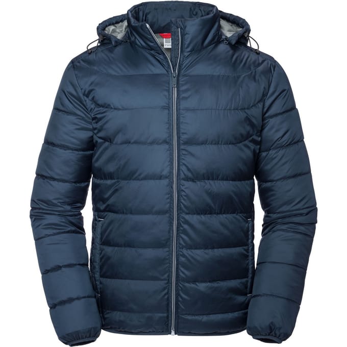 Russell Heren Nano Gewatteerd jack met capuchon (Franse marine)