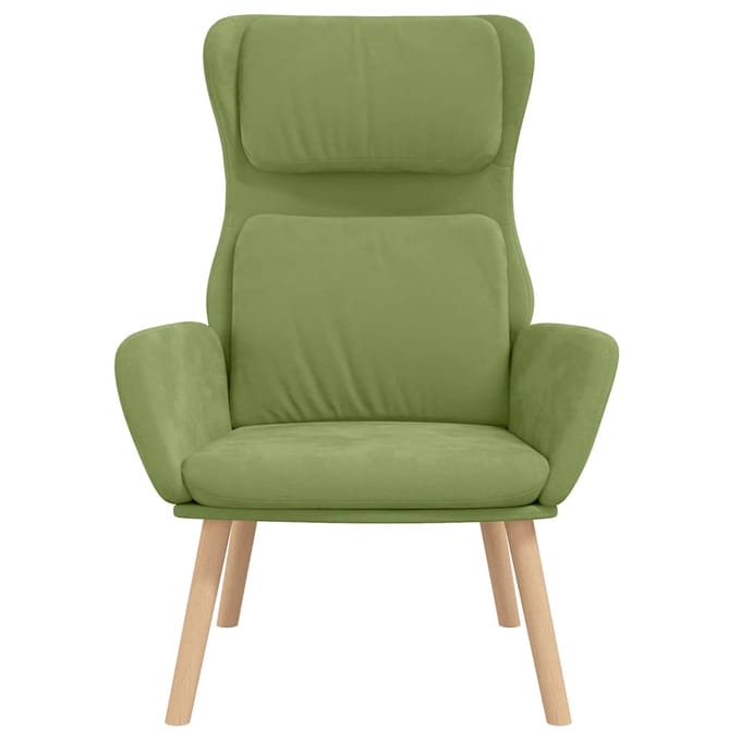 vidaXL - Relaxstoel - fluweel - lichtgroen