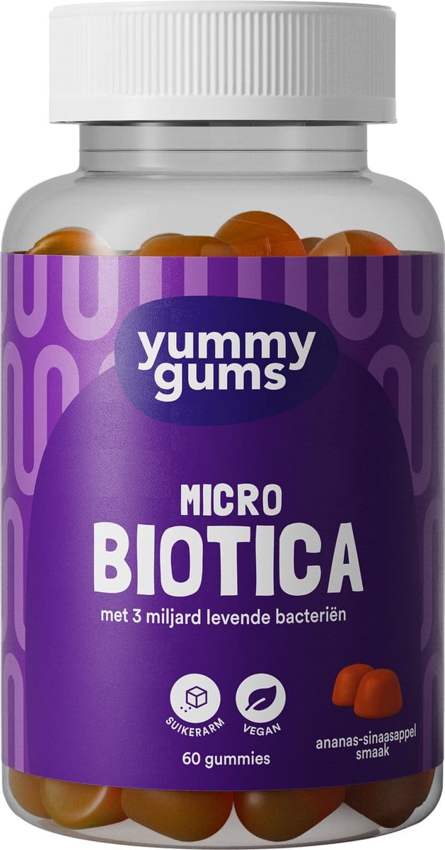 Yummygums • Micro Biotica gummies • Suikerarm • 60 gummies