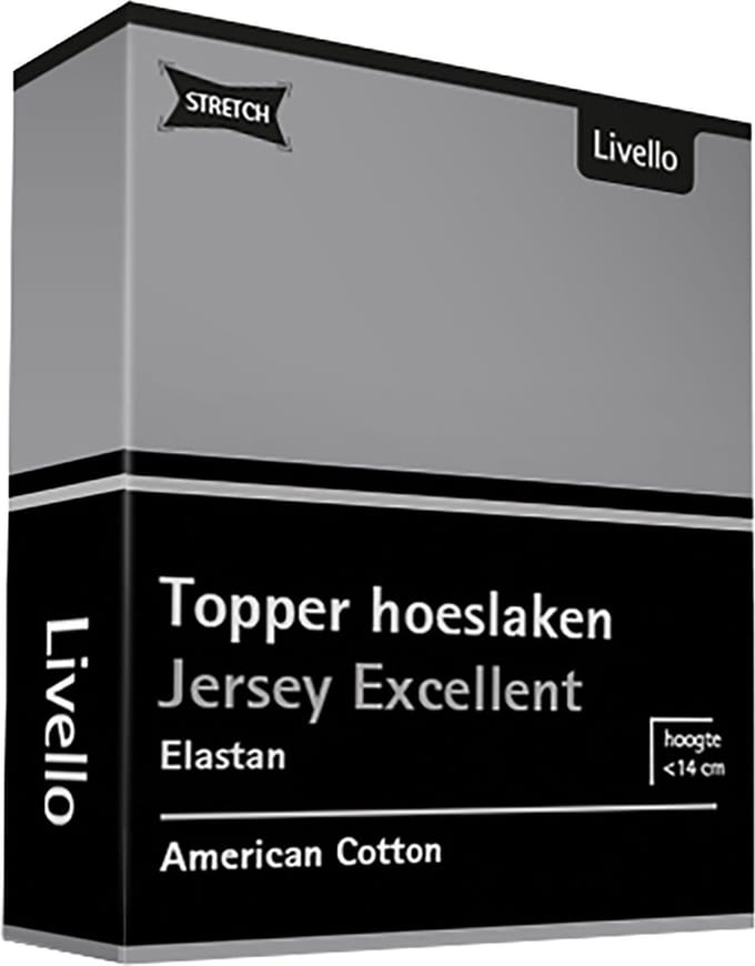 Livello Hoeslaken Topper Jersey Excellent Light Grey 140x200