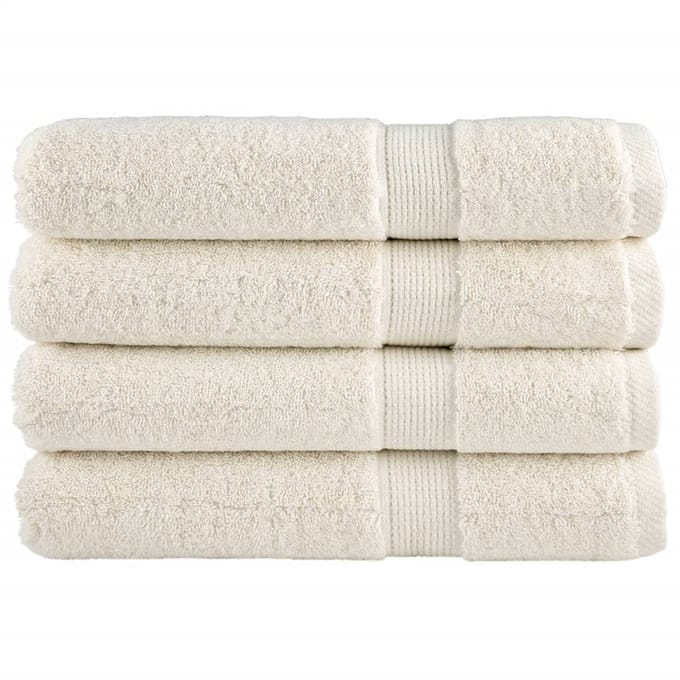 vidaXL - Saunadoeken - SOLUND - 4 - st - 600 - g/m² - 80x200 - cm - crèmekleurig