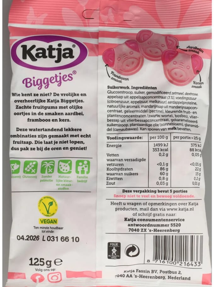 Katja Biggetjes - 22 x 125 gr - Voordeelverpakking