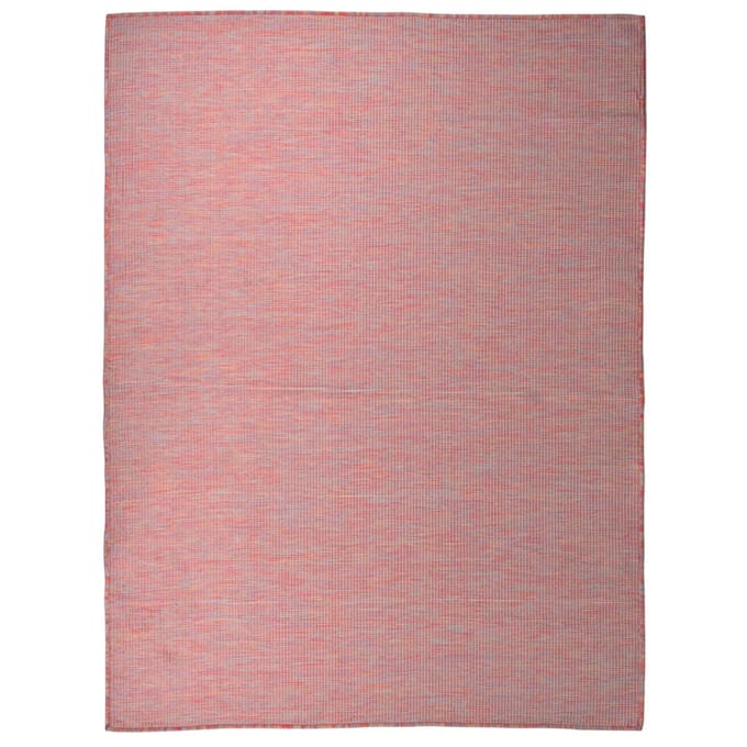 vidaXL - Buitenkleed - platgeweven - 120x170 - cm - rood