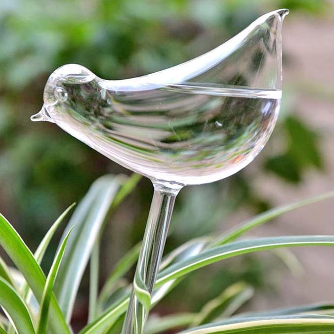 planten watergever glazen vogel (set van 2)