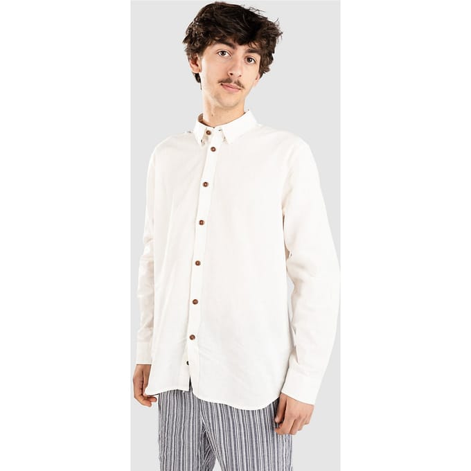 Anerkjendt Akleif Cot/Linen Shirt wit