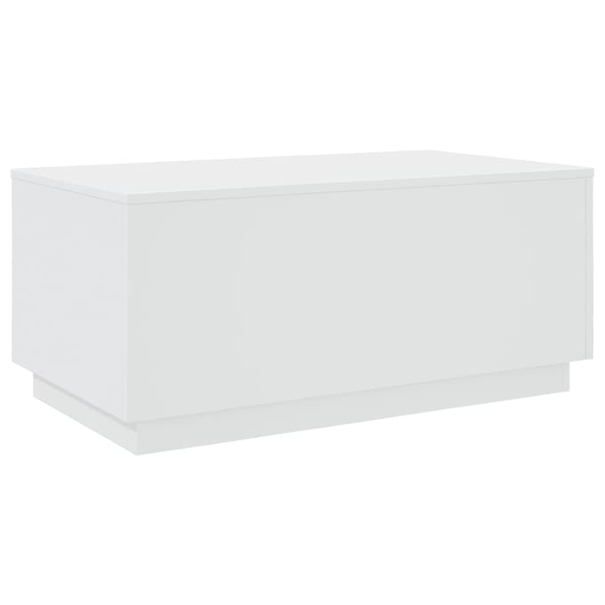 vidaXL - Salontafel - met - LED-verlichting - 90x50x40 - cm - wit