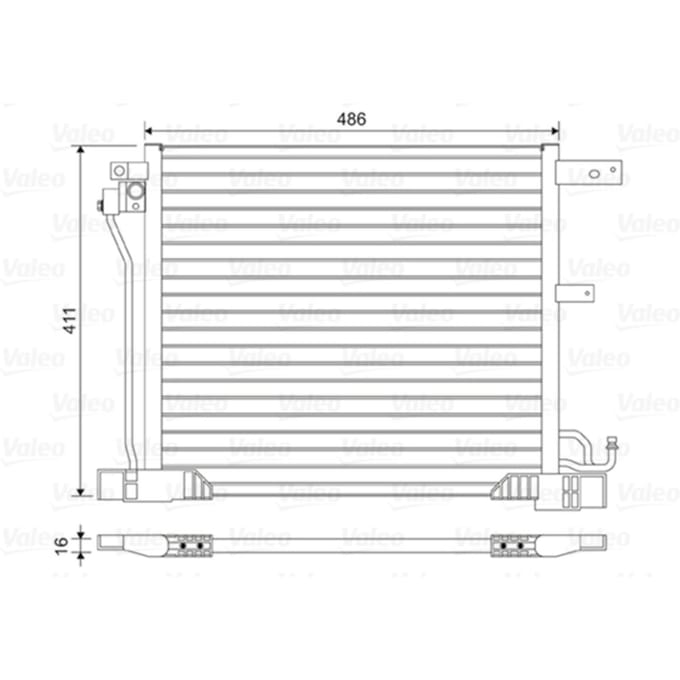 Condensator, airconditioning VALEO 814454