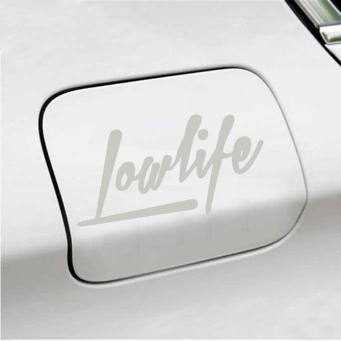 Bumpersticker - Lowlife - 7,5 X 14,8 - Zilver
