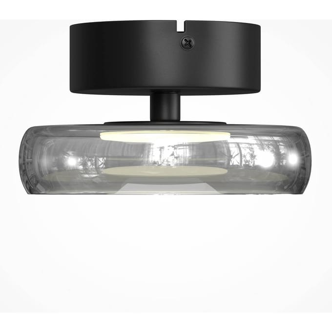 Maytoni LED plafondlamp FLOAT, grijs/zwart, Ø 20 cm, glas/metaal