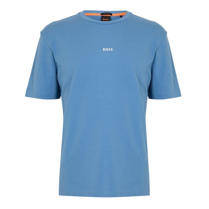Boss Oversized T-shirt voor heren met Tchup-logo (Blauw)