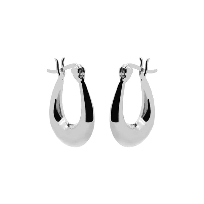 Karma Oorringen drop oval Zilver