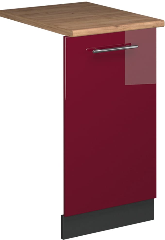 Vicco Fame-Line Vaatwasserfrontpaneel – 45 cm, WB Eik Bordeauxrode hoogglans