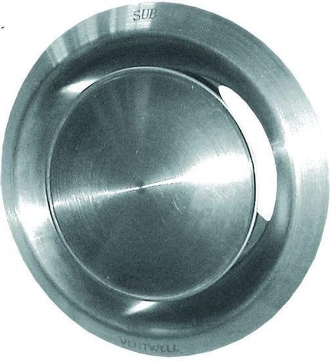 sub150 ventilatierooster rvs Doeco Luchtafvoer