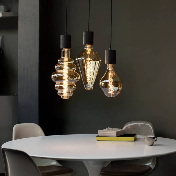 Calex Organic EVO XXL Goud - E27 LED Lamp - Filament Lichtbron Dimbaar - 6W - Warm Wit Licht