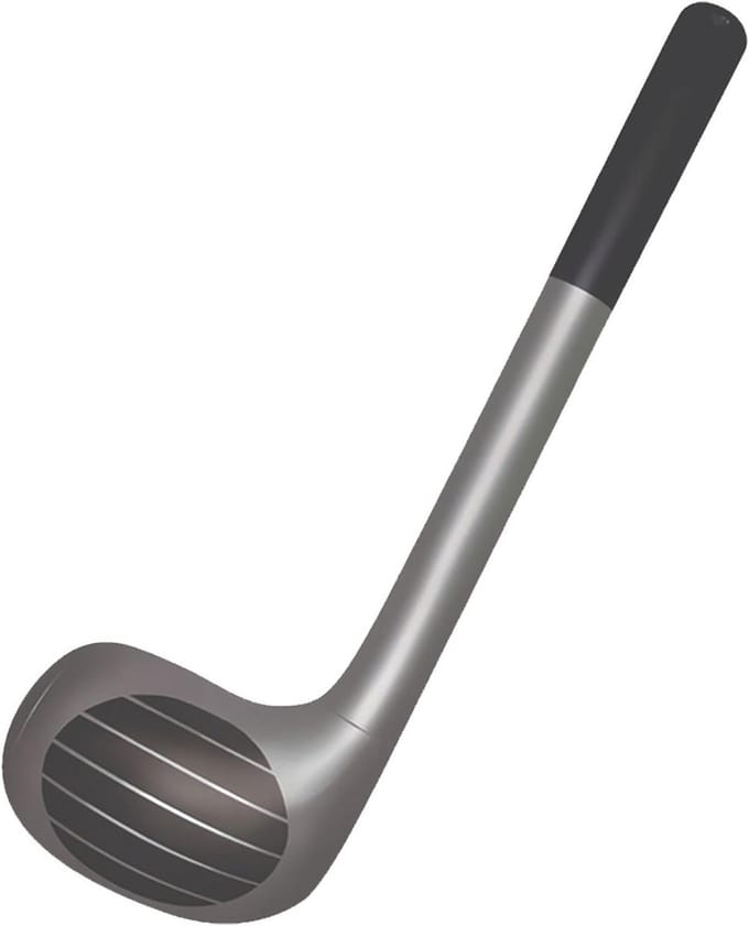 Set van 2 Opblaasbare Golfclubs - Accessoire voor Feest, Carnaval of Themafeest