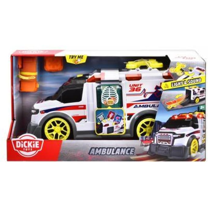 Dickie Toys 203307003, Ziekenauto, 3 jaar, AA, Rood, Wit - 203307003