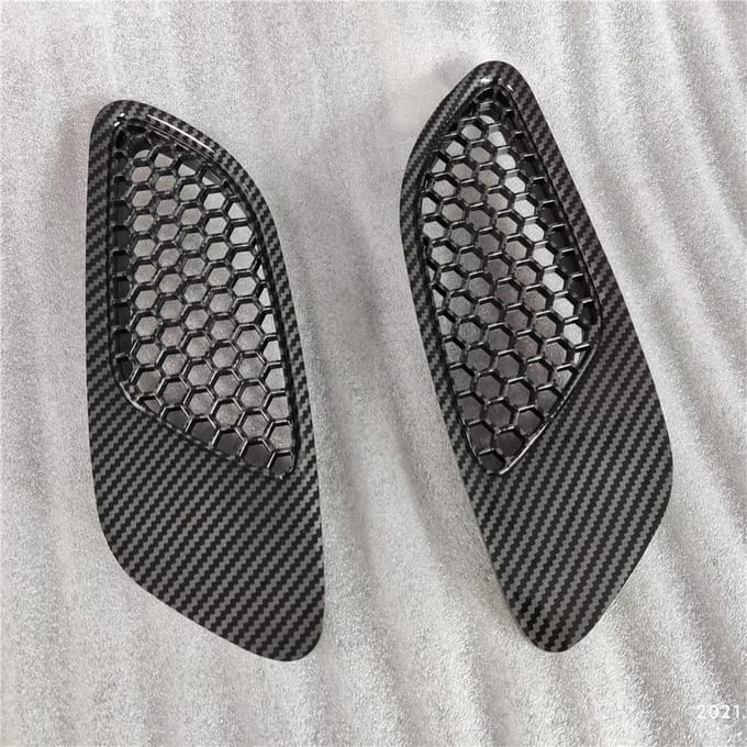 Couvercle de ventilation de capot avant en Fiber de carbone brillante, pour BMW E90 E91 E92 E93 Type M3 gray