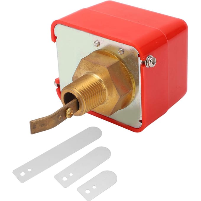 Waterstroomschakelaar Pedaalbediening Messing SPDT-contacten 15A Stromingsschakelaar voor Centrale Airconditioning brown